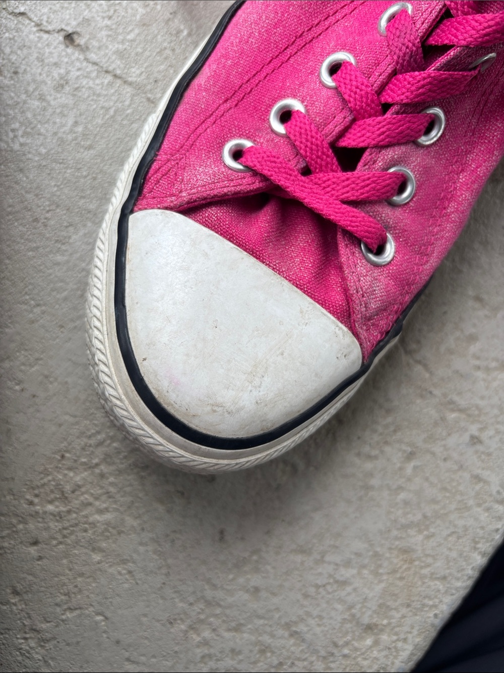 Converse Chuck Taylor All Stars Hot Pink with Black, includes zipper decal! - Picture 6 of 9